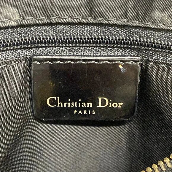 DIOR/ChristianDior Trotteur Cream Black PVC Patent Leather Handbag 674-082025 - Picture 13 of 14